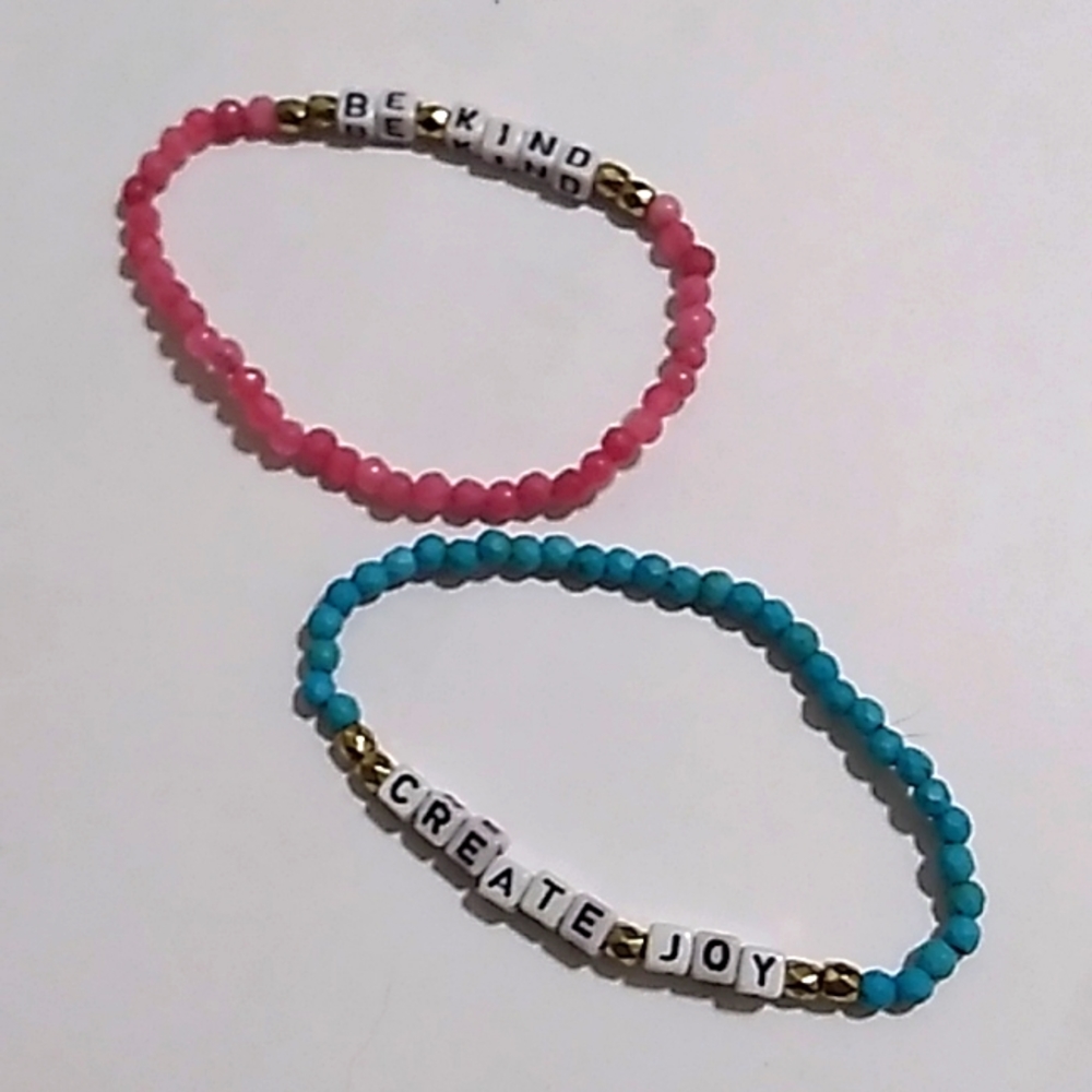 Two beaded bracelets